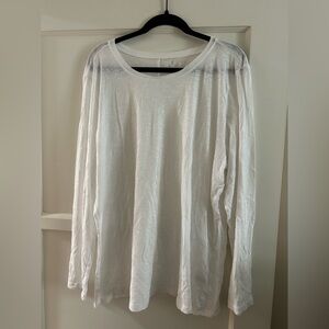 Caslon long sleeve shirt, white. 2X